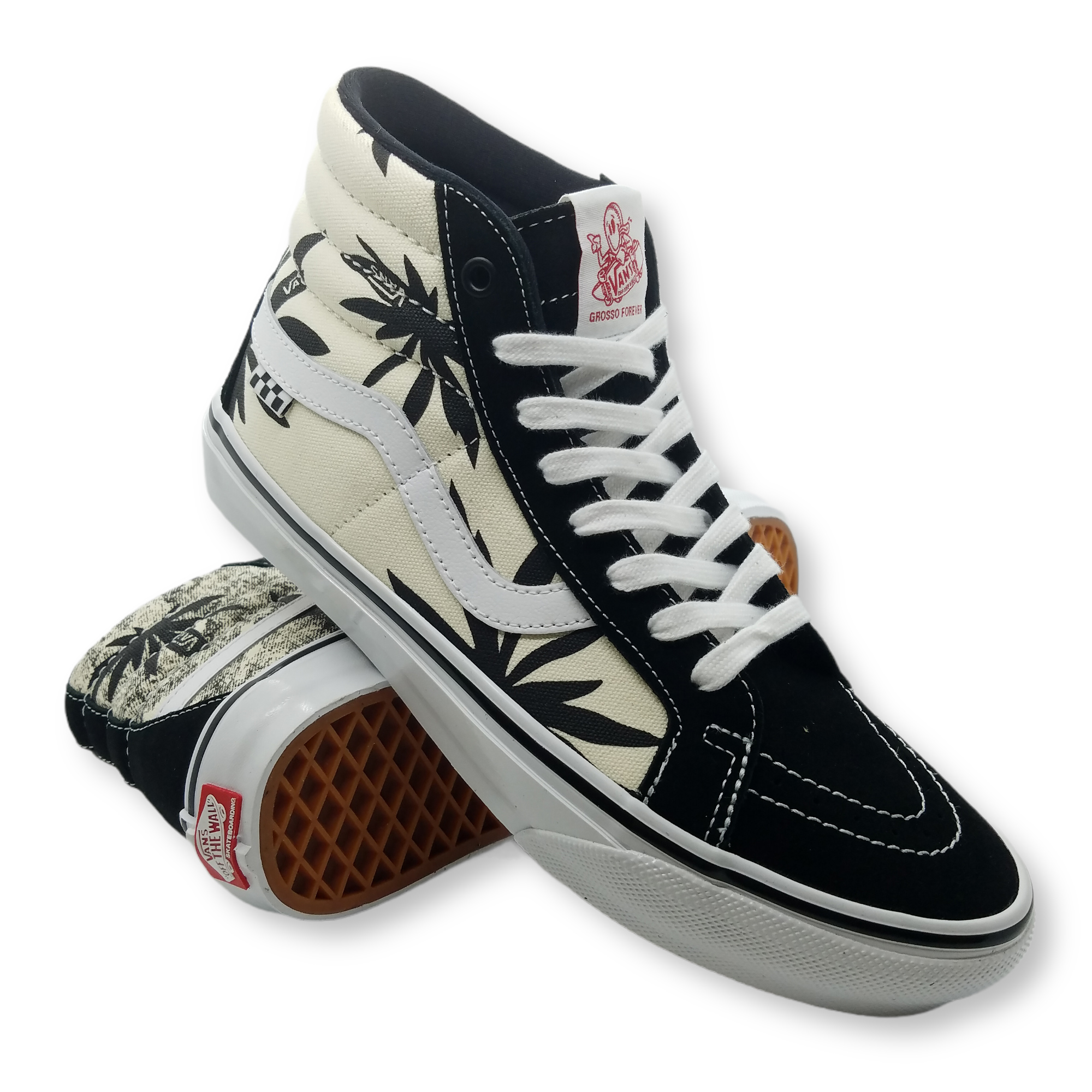 sk8-hi reissue 88 黑白棕櫚葉傳奇滑手 jeff grosso 紀念專業滑板鞋